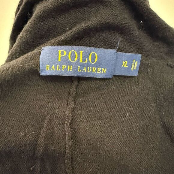 Polo Ralph Lauren Women's XL Black Open Front Cardigan Sweater - Picture 5 of 5